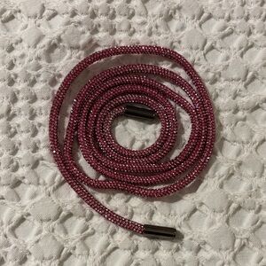 Fun Pink Beaded (replacement) drawstring chord (for a sweatshirt hoodie)